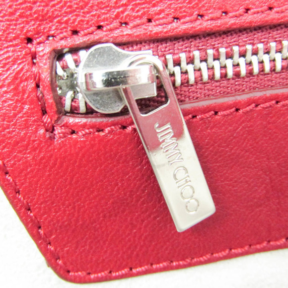 Jimmy Choo Sasha Women's Leather Studded Handbag,Tote Bag Dark Red - Picture 10 of 15